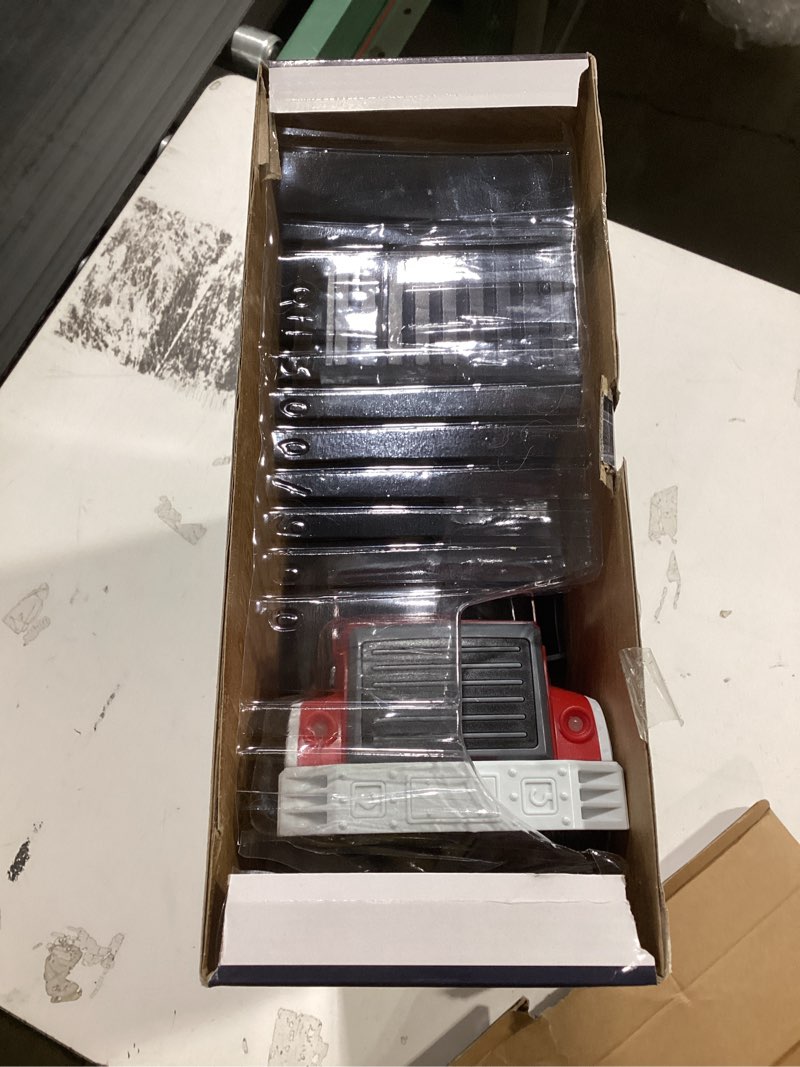 Condition photo showing As Is for RC Semi Truck with Trailer - 22.5 Inch Semi Truck Toy for Kids, Carrier Van Transport Vehicle with 2 Rechargeable Batteries, 1:24 Container Trucks with LED Lights & Music, Great Gift For Boys Girls