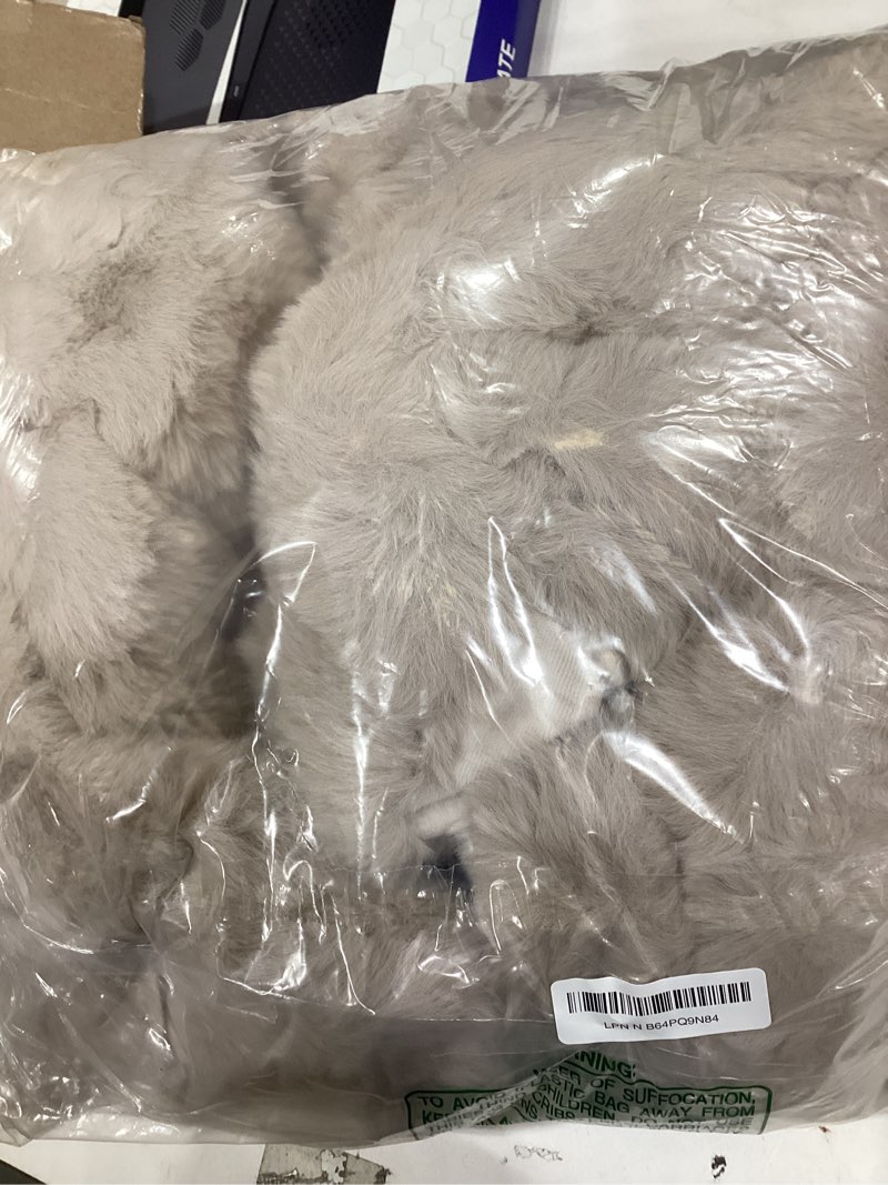 Condition photo showing Good Condition for Ultra Soft Cozy Faux Fur Throw Blanket, Fuzzy Plush Thick Bubble Blanket, Oversize Luxury Fluffy Blanket for Couch, Sofa, Bedroom, and Living Room, 50x60 Inches, Light Brown Bubble Light Brown Throw