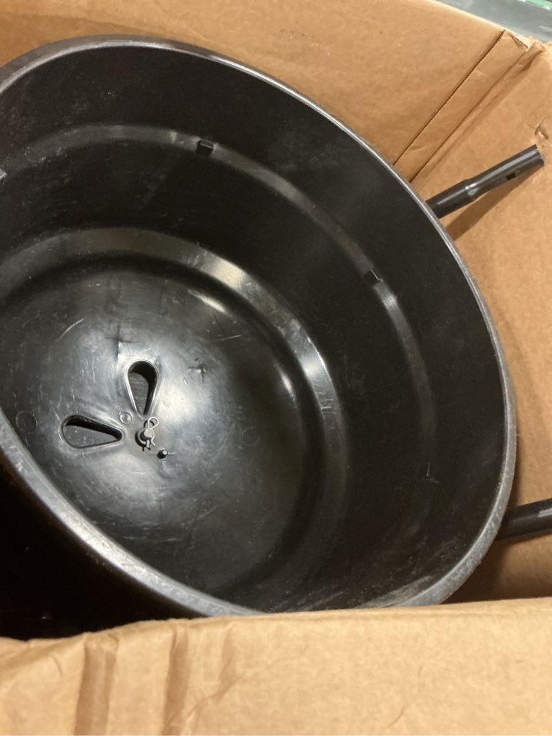 Condition photo showing As Is for Agri-Fab 45-0566 50 lb. Push Lawn & Garden Broadcast Spreader for Seed,Fertilizer; Walk Behind with Easy to use Cable Control