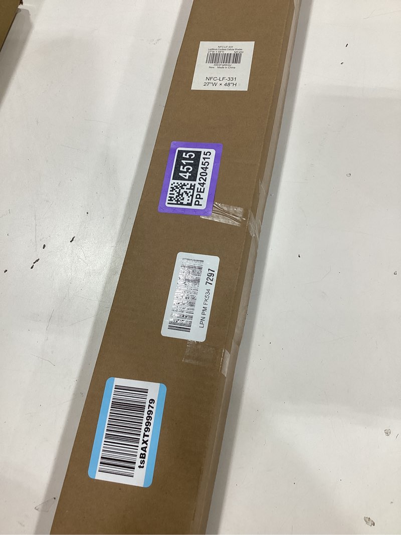 Condition photo showing Good Condition for lazblinds cordless cellular shades, no tools no drill light filtering honeycomb shades pleated blinds for windows, 27'' w x 48'' h, light grey light filtering-light grey 27'' w x 48'' h