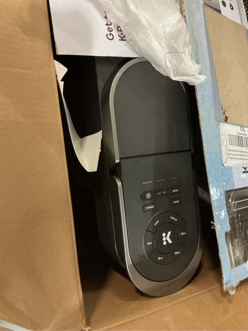 Condition photo showing As Is for keurig k-brew+chill iced or hot single-serve k-cup coffee maker with multistream and quickchill technology, 70oz. removable reservoir