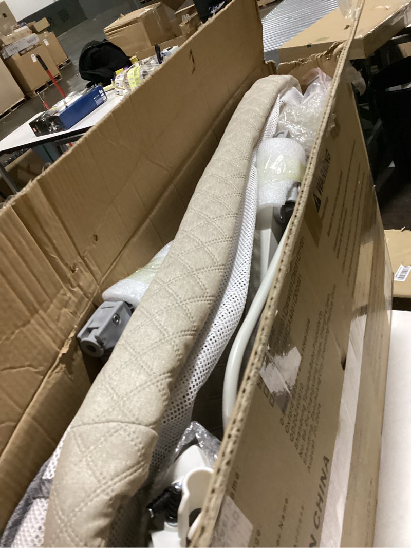 Condition photo showing As Is for Baby Bassinet Bedside Sleeper for Baby,Bedside Bassinet with Wheels and Storage Basket,All Mesh 6 Height Adjustable Easy to Assemble Bedside Crib (Upgrade Grey)