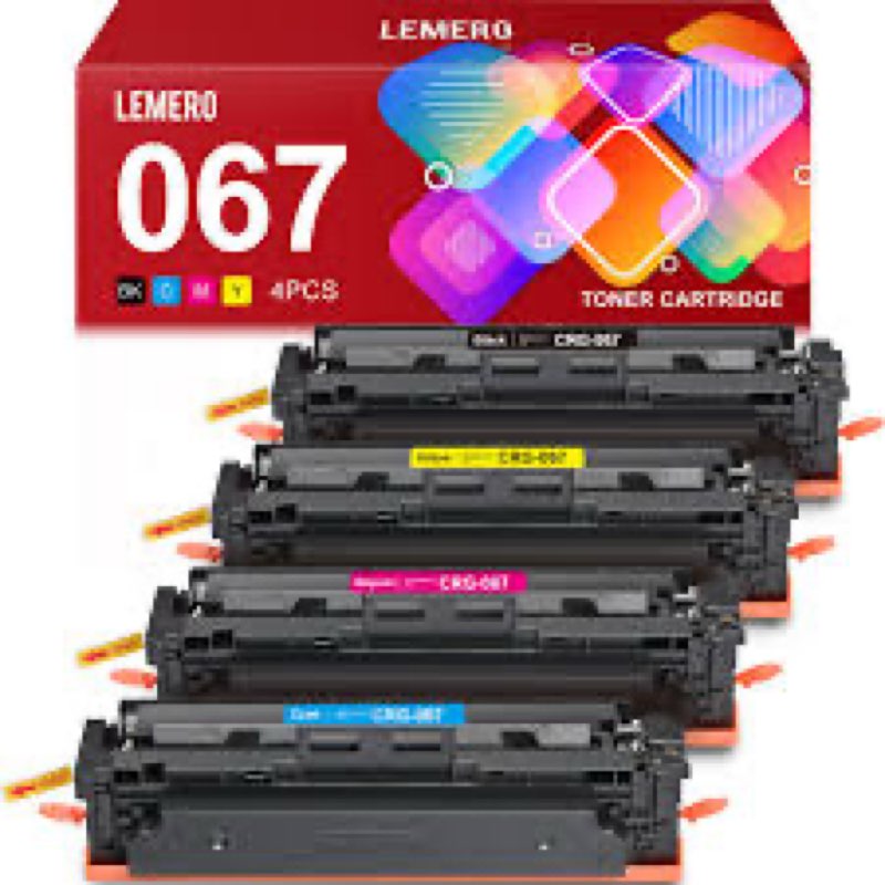 lemero 067 toner cartridges compatible for canon 067 067h toner cartridges set work for canon mf656c