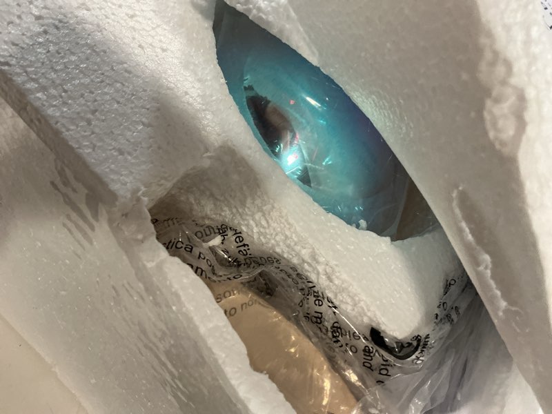 Condition photo showing New/Like New for Table Lamps Swing Arm Desk Lamps with Iridescent Glass Shade and French Gold Finish Stylish Lighting Solution for Office, Bedside, Workbench,and Reading Illumination,Includes LED Bulb