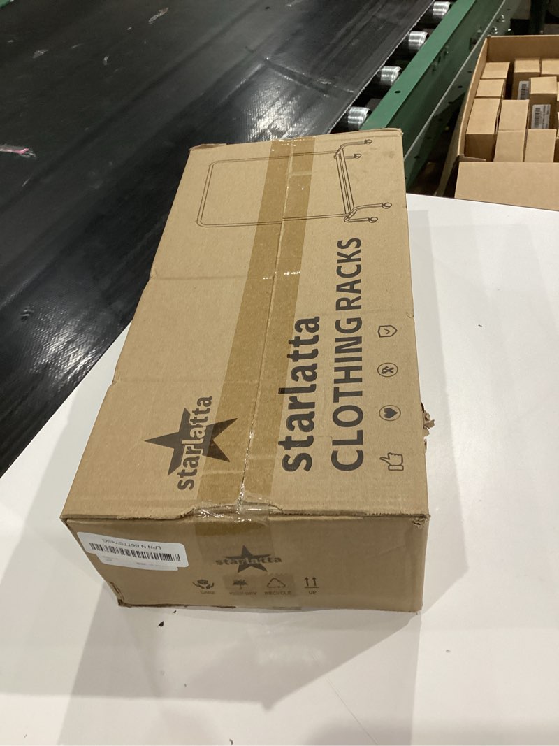 Condition photo showing New/Like New for Rolling Clothing Racks for Hanging Clothes, Garment Rack for Clothes to Hang, Metal Portable Wardrobe Rack for Coats, Jackets, Shirts, Dress,Pink