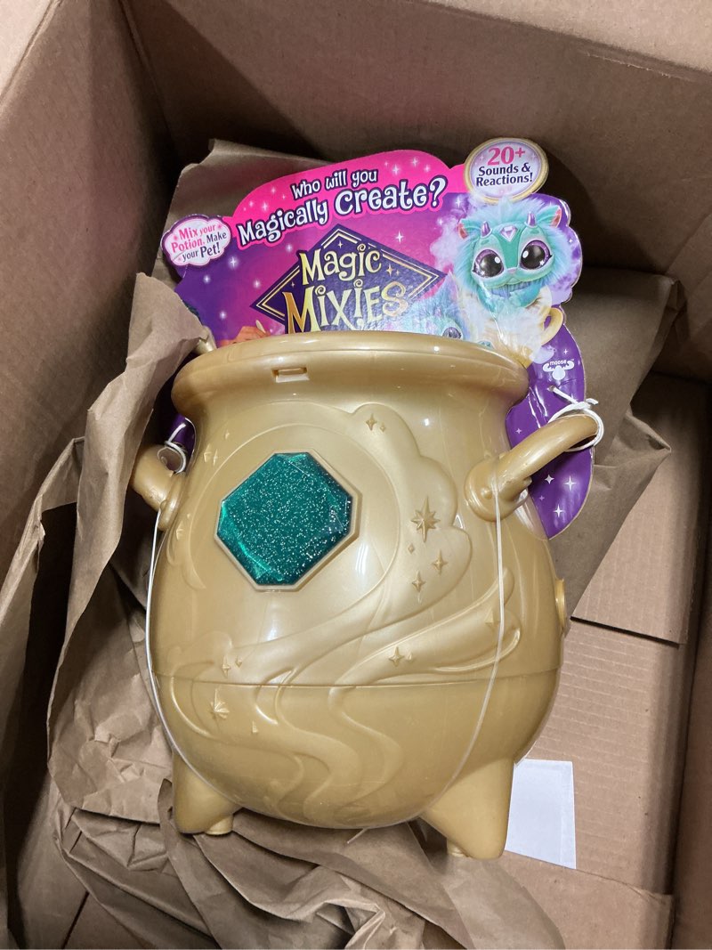Condition photo showing Good Condition for Magic Mixies - Magical Real Misting Gold Cauldron with 8 Inch Non-Electronic Plush Toy. Follow The Spell Book Add The Magic Ingredients. Who Will You Magically Create? Blue Non-Electronic Plush