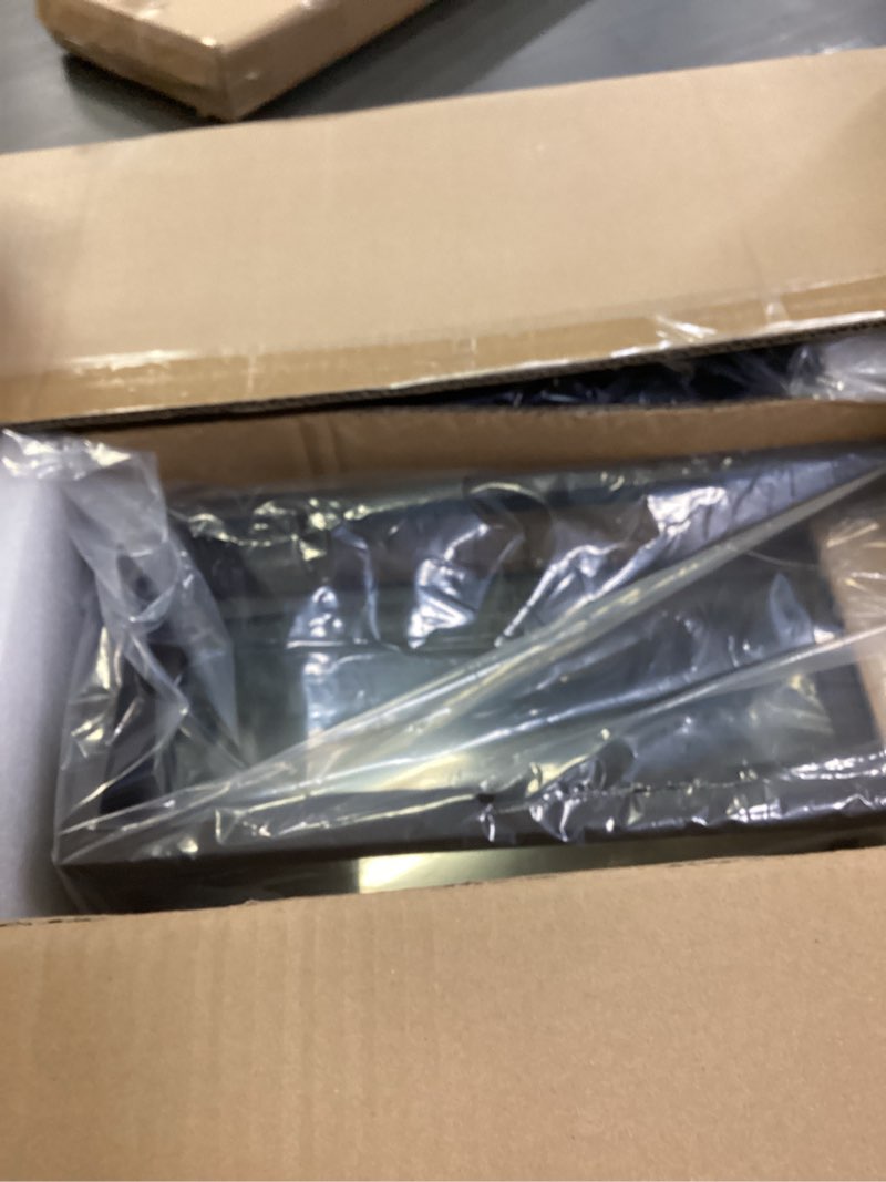 Condition photo showing New/Like New for 18" Outdoor Wall Light Fixtures Waterproofed Exterior Lantern W/Sturdy Rectangular Double Cage In Satin Black&Clear Tempered Glass,Sconce Mounted For House Patio,Front door,Porch,Garage Lighting 2Pack 18-inch Satin Black