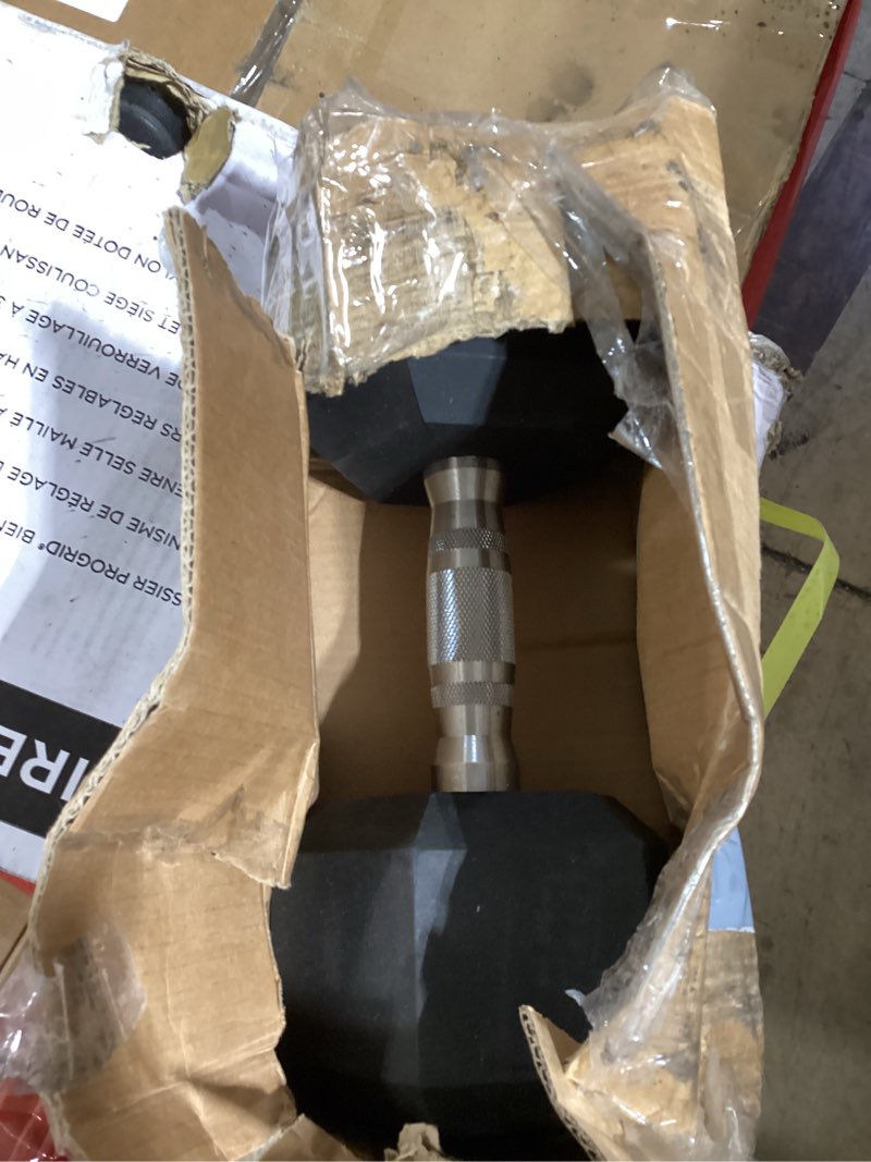 Condition photo showing Good Condition for cap barbell coated hex dumbbell weight - single | 10-120 lbs | multiple options chrome handle 30 lb