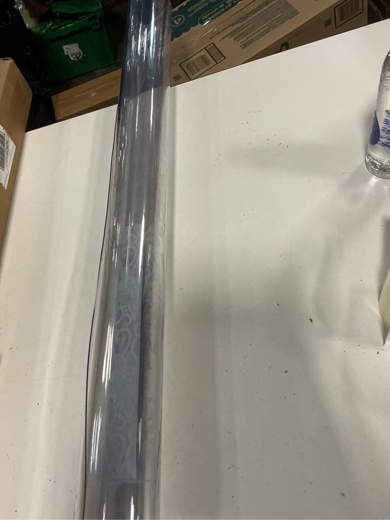 Condition photo showing As Is for VEVOR Plastic Table Cover 36 x 60 Inch, 1.5 mm Thick Clear Table Protector, Rectangle Clear Desk Mat, Waterproof & Easy Cleaning for Office Dresser Night Stand 36" x 60" (Rectangular)