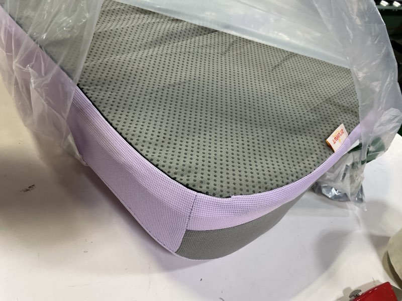 Condition photo showing As Is for Seat Cushions for Office Chairs Wheelchair Cushion for Long Sitting Back Pain?Memory Foam Seat Car Computer Desk Chair Cushion?Coccyx Cushion for Tailbone Pain Relief Office Chair Butt Pillow Purple