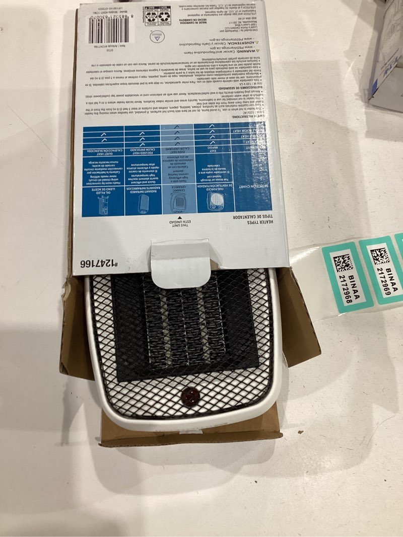 Condition photo showing Good Condition for comfort zone cz442e personal energy save ceramic heater - 1500w portable with adjustable thermostat, tip-over switch & overheat protection, black