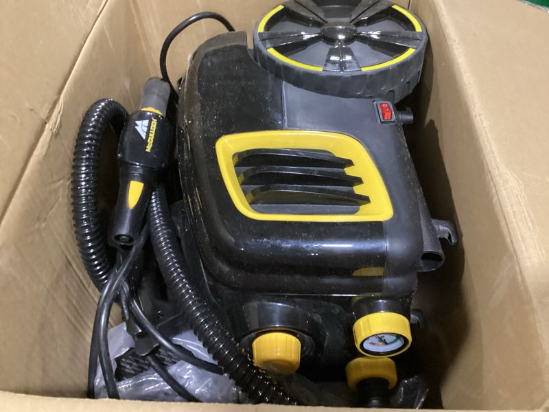 Condition photo showing Good Condition for McCulloch MC1385 Deluxe Canister Steam Cleaner, 2-Hour Runtime, Chemical-Free, 23 Accessories: Mop Head, Brushes & More - Built for Home, Tile, Carpet, Furniture, & Personal Car Detailing