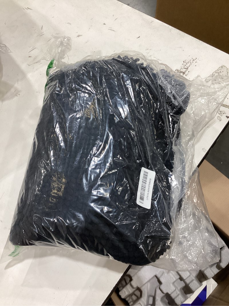 Condition photo showing New/Like New for OLANLY Bathroom Rugs 36x24, Extra Soft Absorbent Chenille Bath Rugs, Rubber Backing Quick Dry, Machine Washable Bath Mats for Bathroom Floor, Tub and Shower, Home Decor Accessories, Black 36" x 24" Black