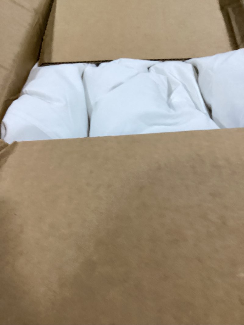 Condition photo showing As Is for Goose Feather Down Comforter King Size,100% Organic Cotton Duvet Insert,All-Season Luxury Duvet Insert with Baffle Box Design, 750+Fill Power Hotel Collection Bedding Comforter King(106x90inches) White