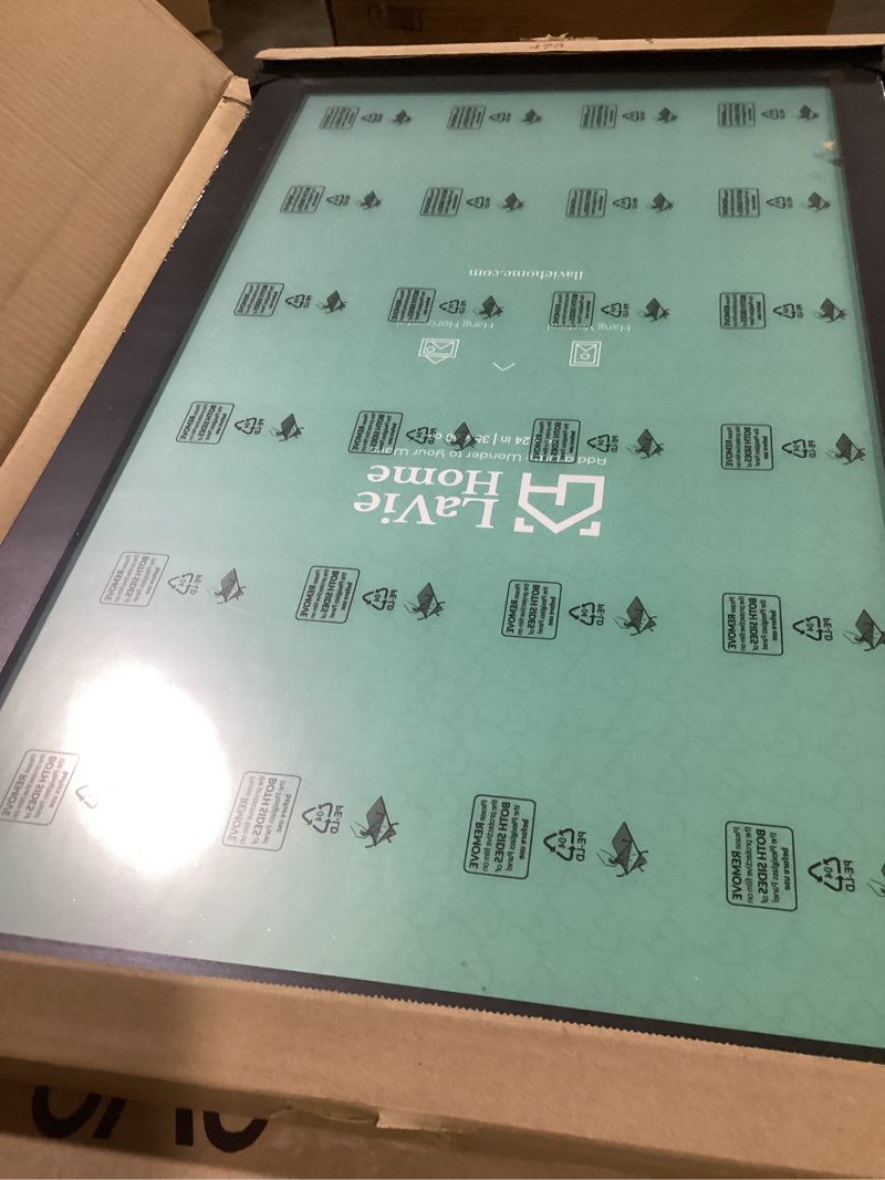 Condition photo showing Good Condition for LaVie Home 14 x 24 Picture Frame, 24x14 Poster Frame with High Definition Plexiglass, Horizontal or Vertical Wall Gallery Poster Frames Suitable for Photos, Artworks, Posters,Puzzle, Black 1pc