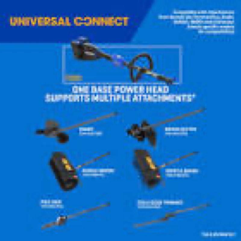 Condition photo showing As Is for kobalt universal edger attachment