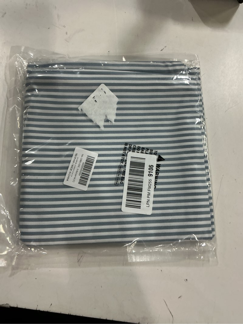 Condition photo showing New/Like New for CARRIE HOME Light Blue Boho Striped Pillow Covers 18x18 Farmhouse Outdoor Pillow Covers Blue Room Decor for Couch Sofa Bedroom Set of 2 Grey Blue Stripe 18" x 18" (Pack of 2)