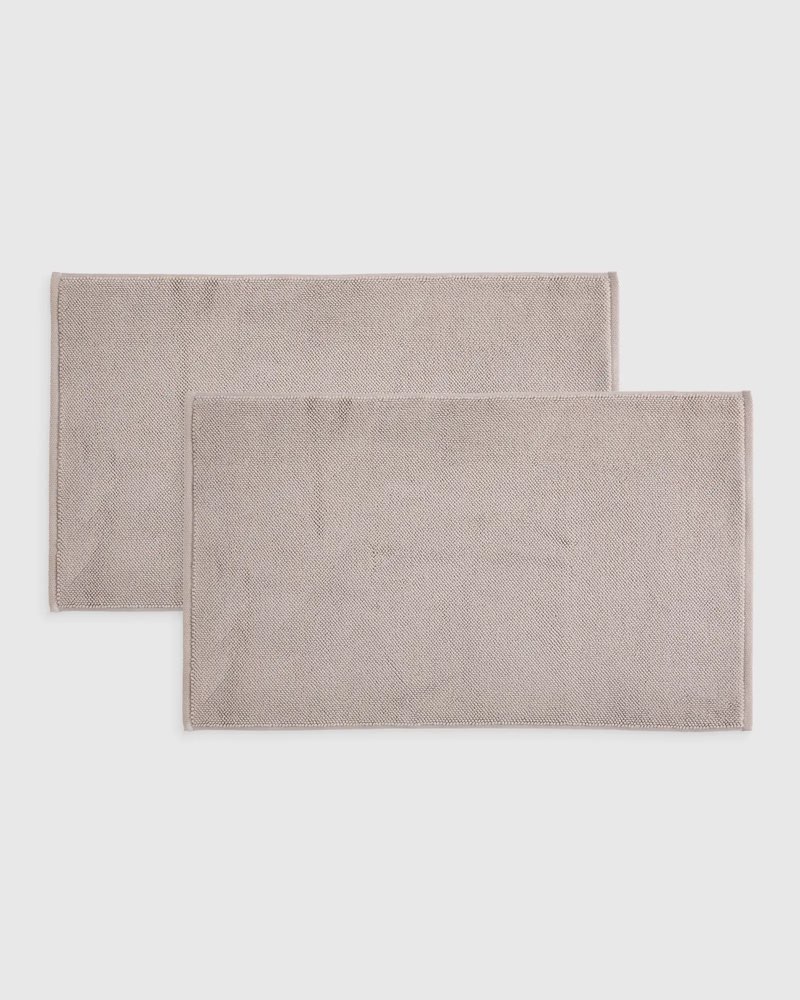 turkish cotton bath mat bundle 2 pack grey 