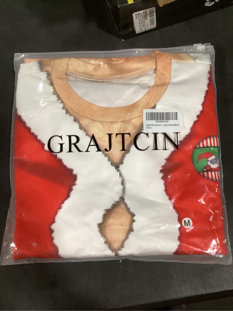 Condition photo showing New/Like New for GRAJTCIN Ugly Couples Christmas Sweater Adult Funny 3D Print Cat Elk Dog Christmas Party Cosplay Medium Funny Belly
