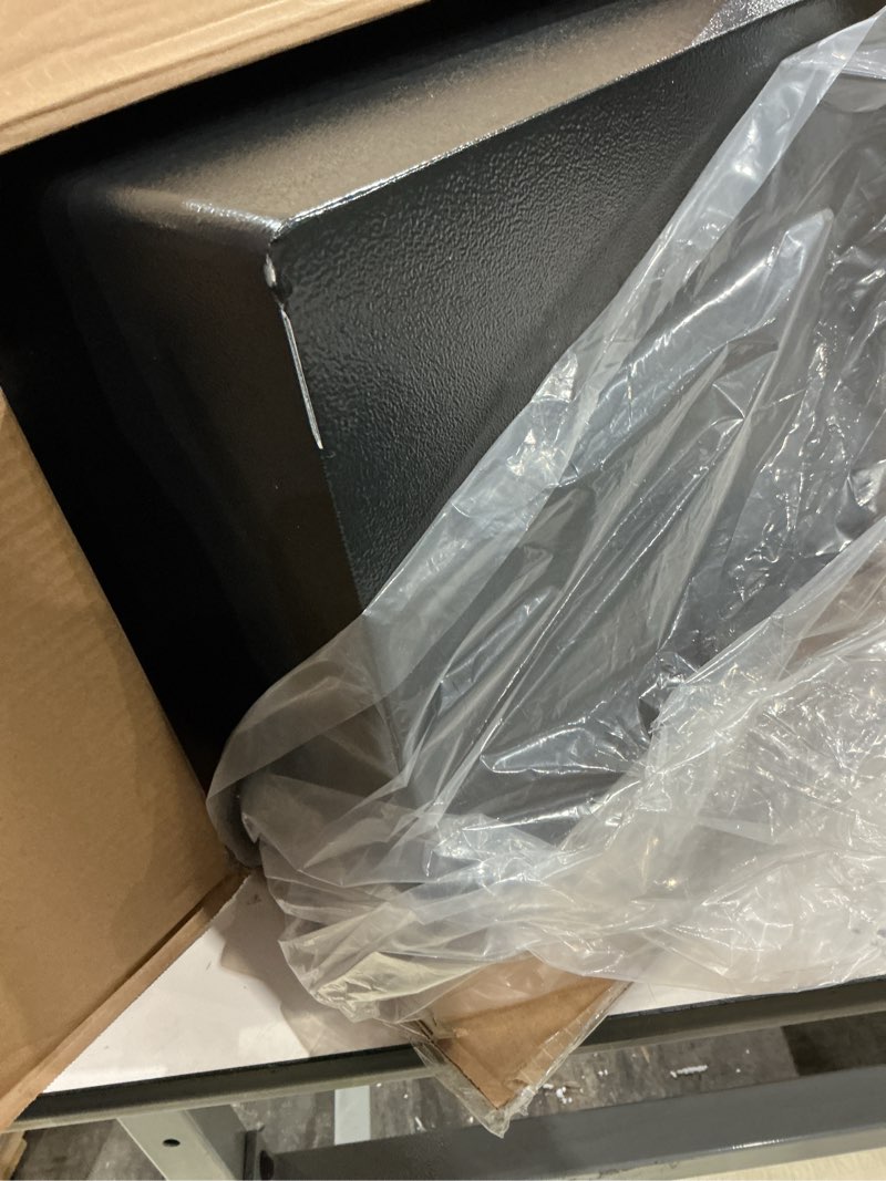 Condition photo showing As Is for 3.4 cub large safes for home, digital security home safe box fireproof waterproof with programmable keypad, spare keys and alarm system, anti-theft fireproof document box money safe for valuables 3.4 cubic