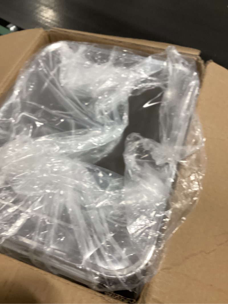 Condition photo showing New/Like New for Alpha Living 6 Pack - Disposable Chafing Dish Buffet Set, Half Size Pans, Welded Body Food Warmers for Parties, Fuel Cans Complete Set, Warming Trays Complete Kit (with Racks)