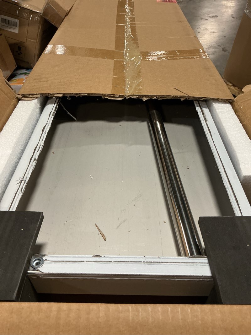 Condition photo showing Good Condition for treshin stainless steel shelf with 6 hooks 12 x 48 inches, commercial wall mount floating shelving storage pot rack for restaurant, kitchen, home, bar and hotel 12" x 48"
