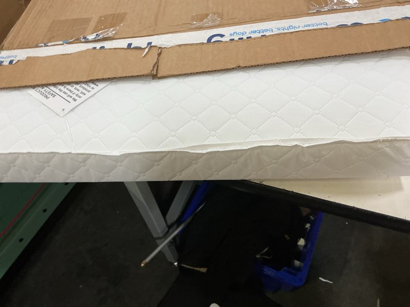 Condition photo showing Good Condition for dream on me holly 2-in-1 mini crib mattress, dual-sided infant & toddler, waterproof cover, greenguard gold certified, 38” x 24” x 3”, fits mini & select portable cribs, not for playards