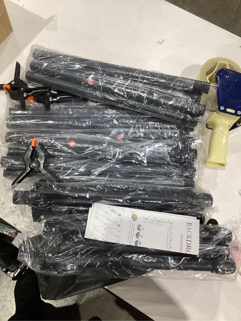 Condition photo showing As Is for Backdrop Stand Kit - 6 Widths, 10x7.5ft Adjustable Background Stand for Parties & Studio Photography