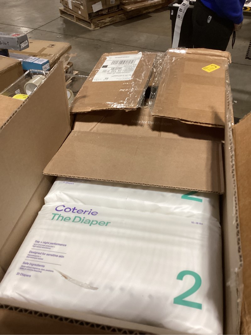 Condition photo showing Good Condition for Coterie Baby Wipes + Diapers Kit, Size 1 (99 Count) & Size 2 Diapers (186 Count), 4 Pack (224) Baby Wipes with 99% Water, Plant Based Materials, Hypoallergenic for Sensitive Skin Size 1 (99 Count) + Size 2 (186 Count) + Wipes (4 Pack)