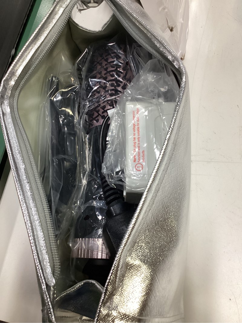 Condition photo showing Good Condition for dan dual voltage hair dryer brush, auto dual voltage 110v-120v/220v-240v travel hair dryer brush,small hot air brush with multifunctional conversion plug,4 in 1 blow dryer brush and styler volumizer black
