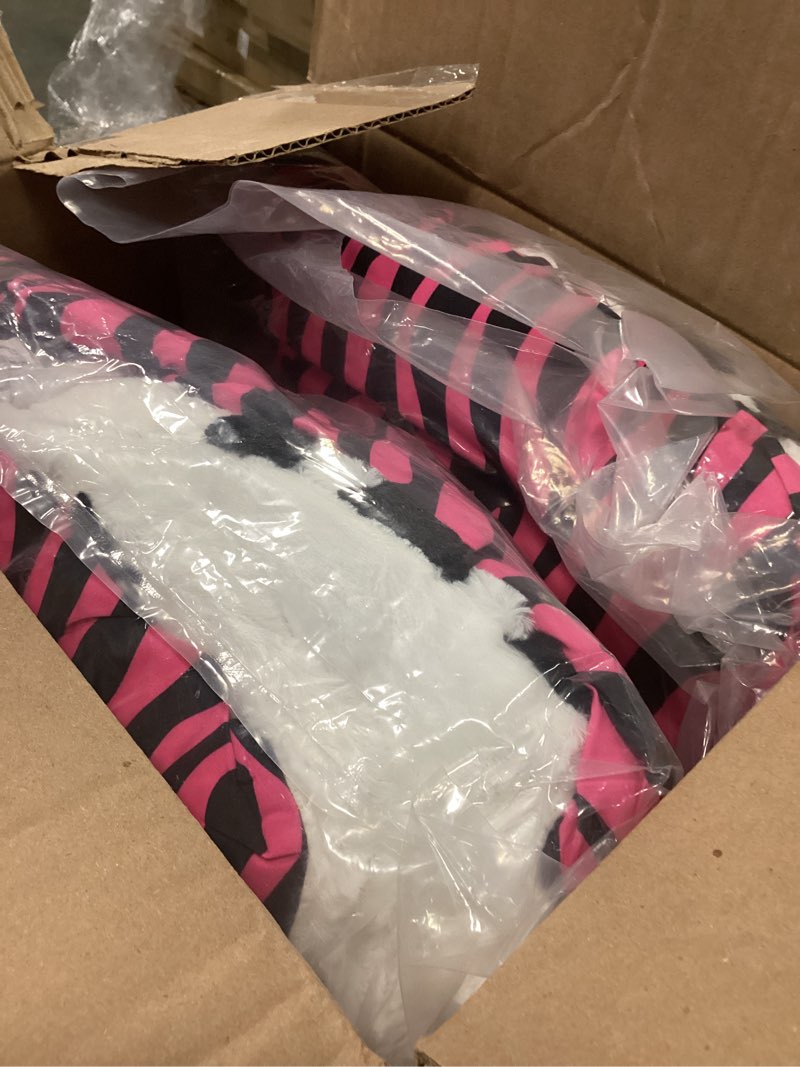 Condition photo showing Good Condition for Happy Nappers: Pillow & Sleepy Sack: Large - Zinnia Zebra - 66 x 30, 2-in-1: Plush Animal Opens Into Sleeping Bag, Soft Play Character, Kids 3+
