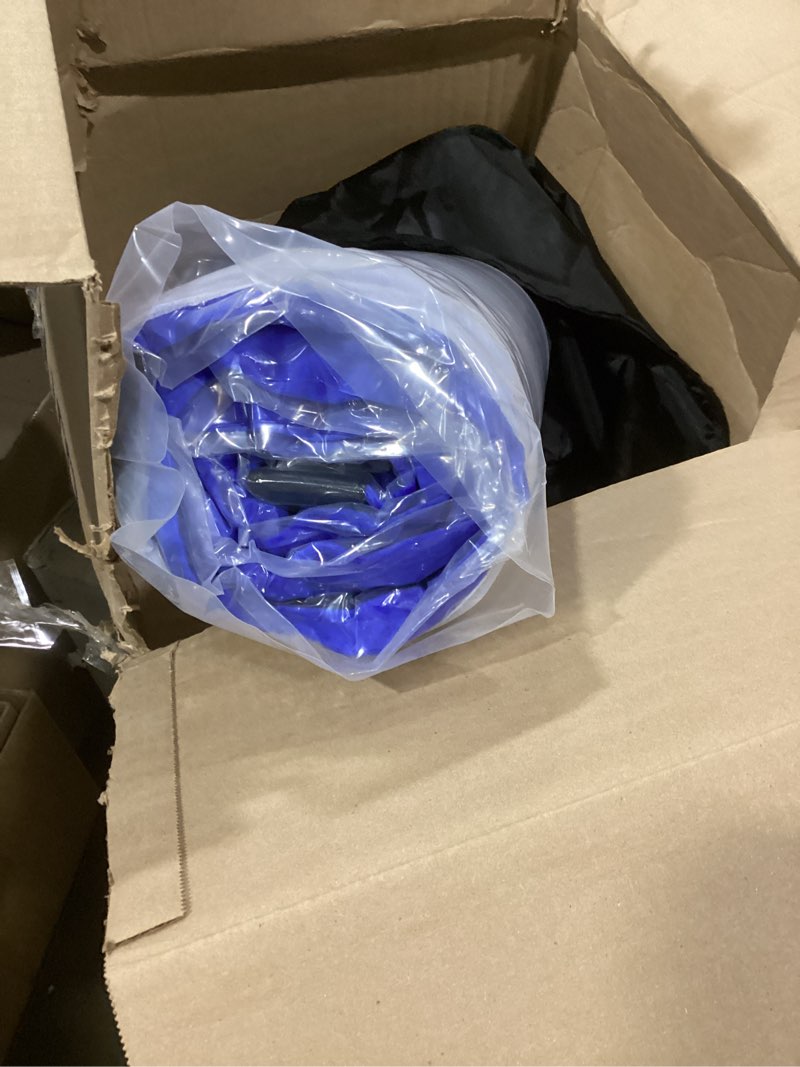 Condition photo showing New/Like New for GAIALOOP 3 Inch Memory Foam Camping Mattress, Dual Layer Thick Sleeping Camp Pad for Car Tent Cot, Roll-Up Portable Glamping Floor Bed for Guests Sleepover Lapis Blue Kid: 62*23*3"