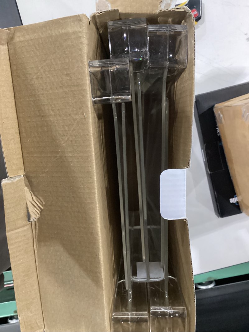 Condition photo showing New/Like New for HBlife 6 Pack Closet Organizers and Storage, Clear Shelf Dividers, Vertical Purse Organizer for Closet Perfect for Sweater, Shirts, Handbags in Bedroom and Kitchen, Acrylic Bookshelf for Organization Clear 6 PCS