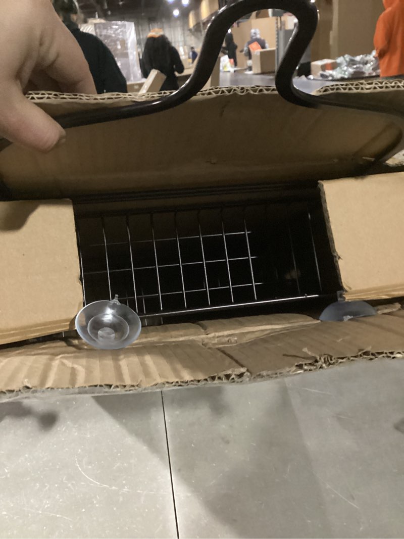 Condition photo showing Good Condition for Hanging Shower Caddy Bathroom Organizer: Rustproof Shower Shelf Racks Over Shower Head - No Drilling Inside Bath Shower Rack Shelves Over Showerhead for Shampoo with Soap Holder Black