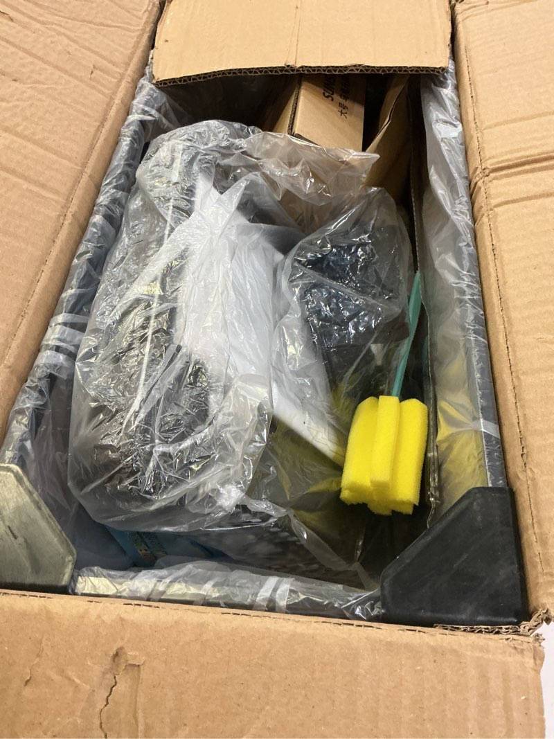 Condition photo showing Good Condition for GOZILLA Aquatic Turtle Tank Kit+Lamp+Filter, Upgrade PC Turtle Tank Starter Kit with Adjustable Lamp & Filter,Reptile Habitat with Lid,Hanging Platform for Small Reptiles.(19.68×9.52×9.44''/Black Kit) Large-Black-KIT