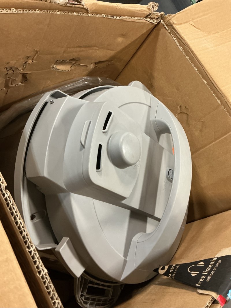 Condition photo showing As Is for Instant Pot, 8-Quart Whisper Quiet 9-in-1 Electric Pressure Cooker, Slow Rice Cooker, Steamer, Sauté, Yogurt Maker, Warmer & Sterilizer, App With Over 800 Recipes, Stainless Steel, Duo Plus 8 Quarts
