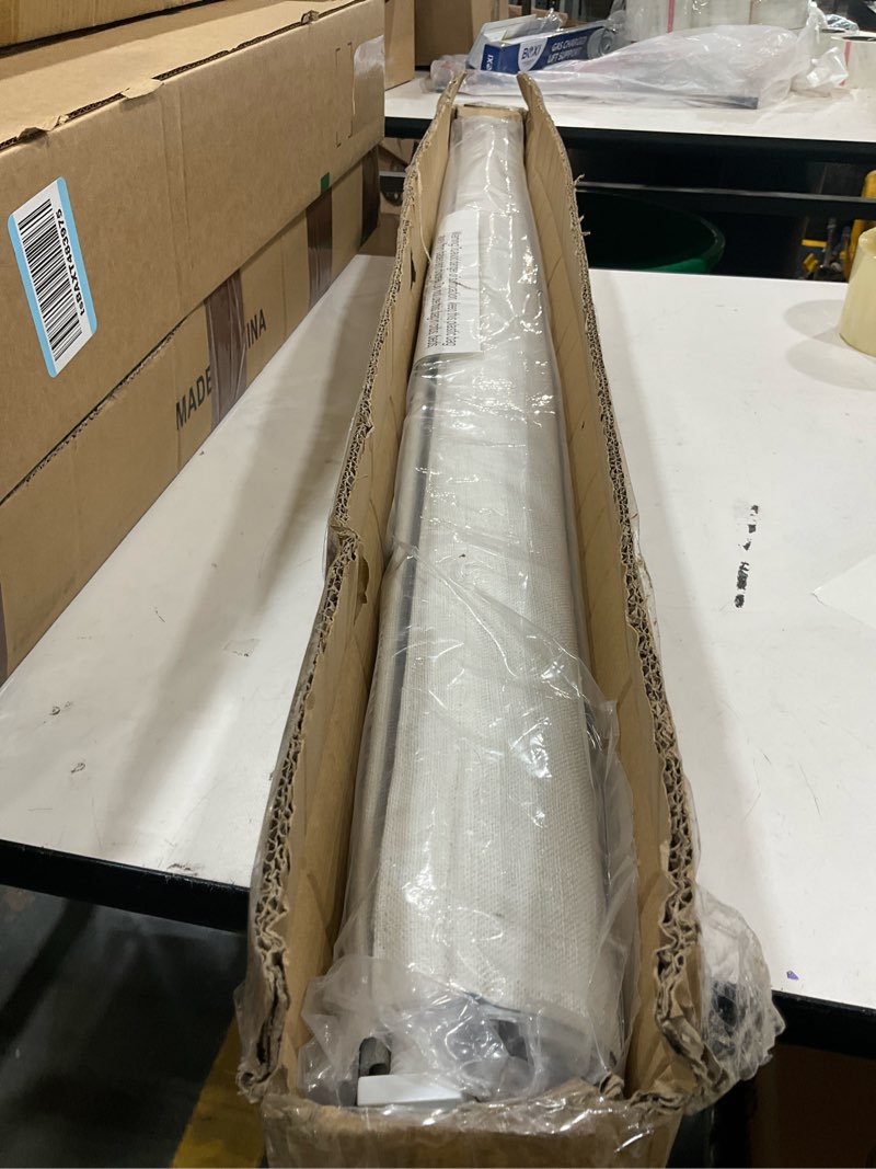 Condition photo showing New/Like New for lazblinds no tools no drill cordless roman shades for windows, blackout thermal insulated uv blocking window blinds, lightweight fabric blinds for indoor windows, 44" w x 60" h, blackout - white white 44" w × 60" h