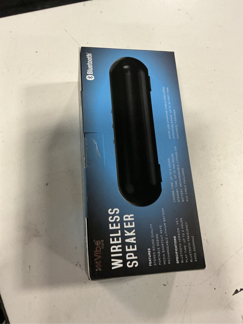 Condition photo showing New/Like New for vibe red portable bluetooth speaker model dg-478