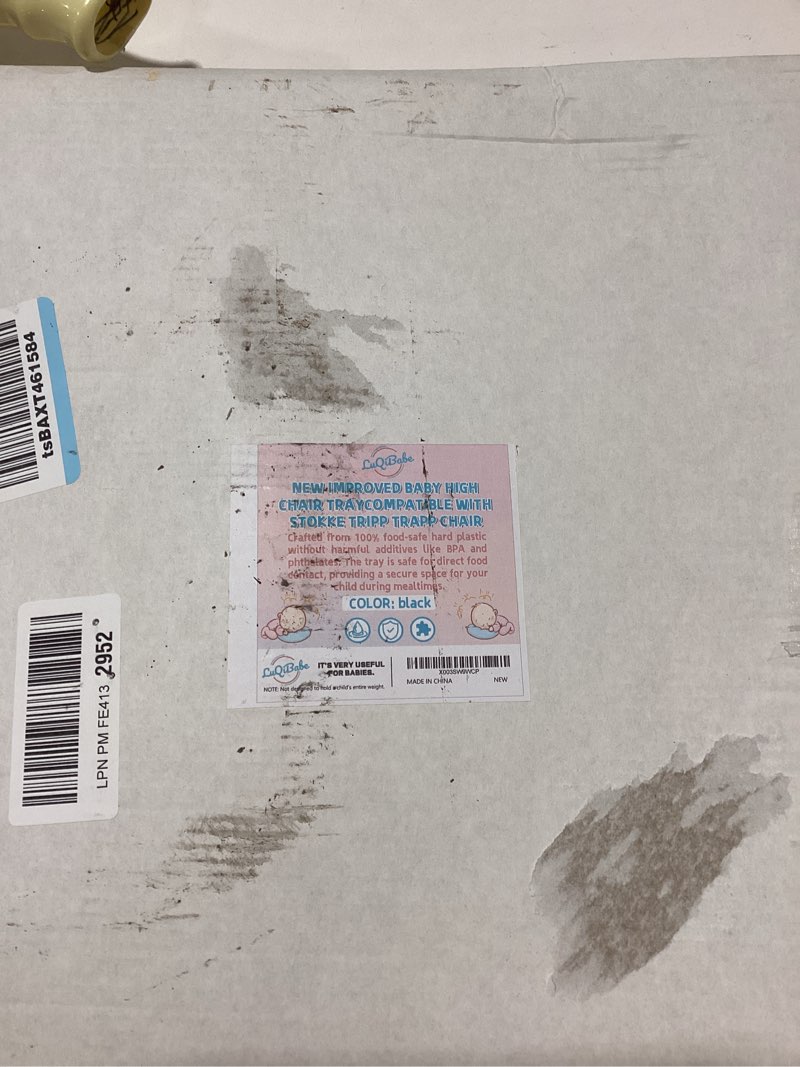 Condition photo showing New/Like New for Baby High Chair Tray Compatible with Stokke Tripp Trapp Chair with Smooth Surface and Strong Suction Power - Made with Food-Safe Plastic (BPA BPS BPF Lead and Phthalate Free) - Black