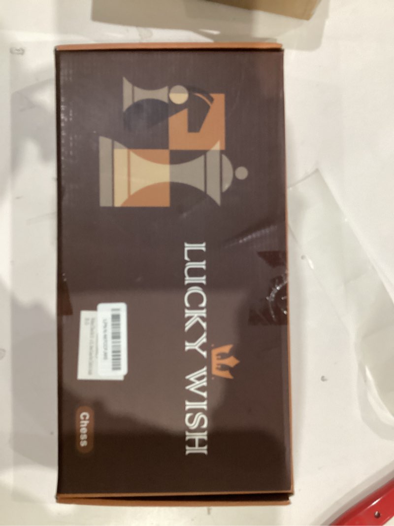 Condition photo showing New/Like New for 15'' Walnut Chess Set with Storage Board for Adults & Children, 2 Players