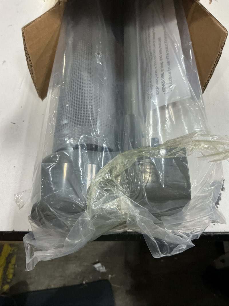 Condition photo showing Good Condition for one-hand operation retractable baby gates, 59 inch retractable gate with reinforced strip design to prevent crawling through, 5 ft retractable dog gate for stairs, doorways, hallways gray 34" tall x 59" wide