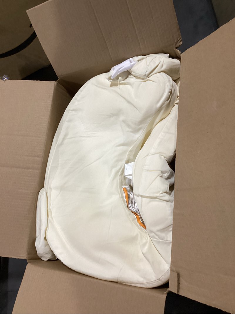 Condition photo showing Good Condition for my brest friend deluxe organic nursing pillow 100% organic cotton slipcover ergonomic breastfeeding pillows supports both mom and baby breastfeeding essentials handy side pocket cream organic cream