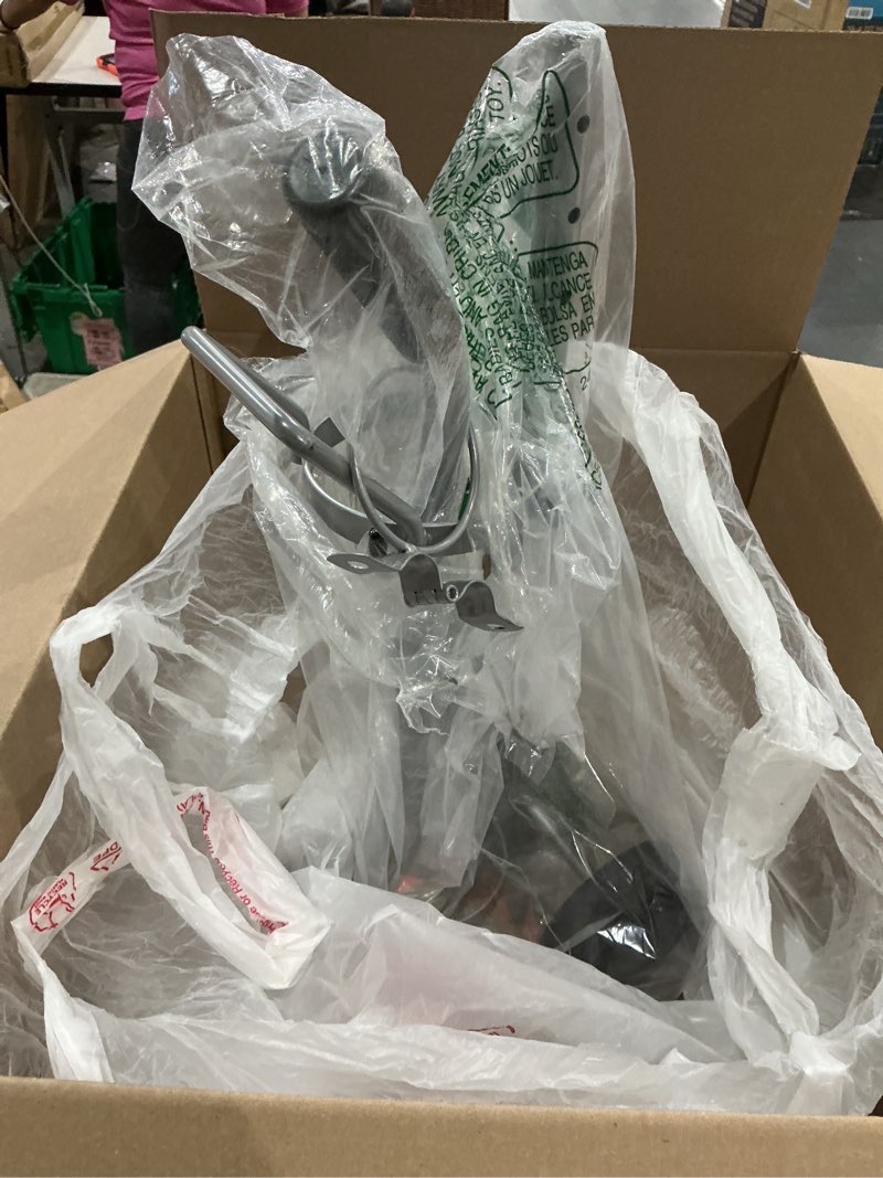 Condition photo showing As Is for oxygen tank cart for m6, m9, md, and me tanks - portable oxygen tank holder with wheels - carbon steel o2 roller cart carrier trolley - rust-resistant, lightweight, easy mobility - single