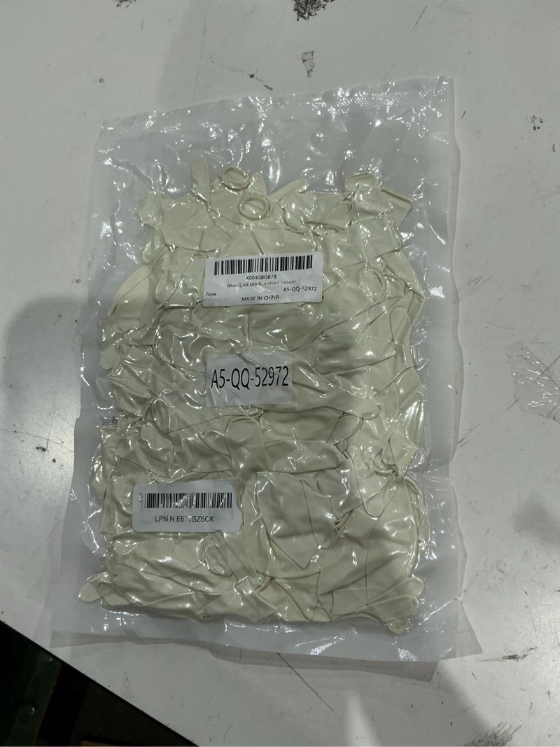 Condition photo showing Good Condition for white quick link balloons - 100pcs linking balloons for wedding, birthday, baby shower, engagement, graduation party decorations (10inch) white 10 inch