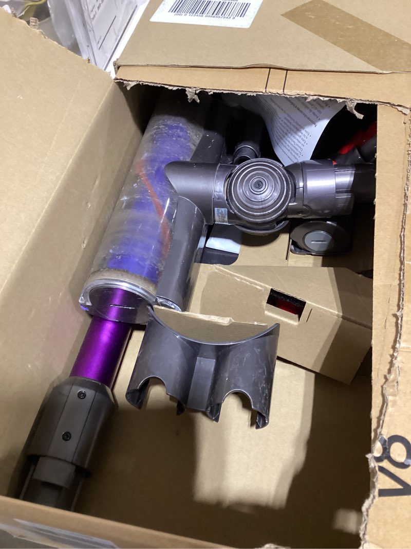 Condition photo showing As Is for Not tested Dyson V8 Plus Cordless Vacuum, Silver/Nickel
