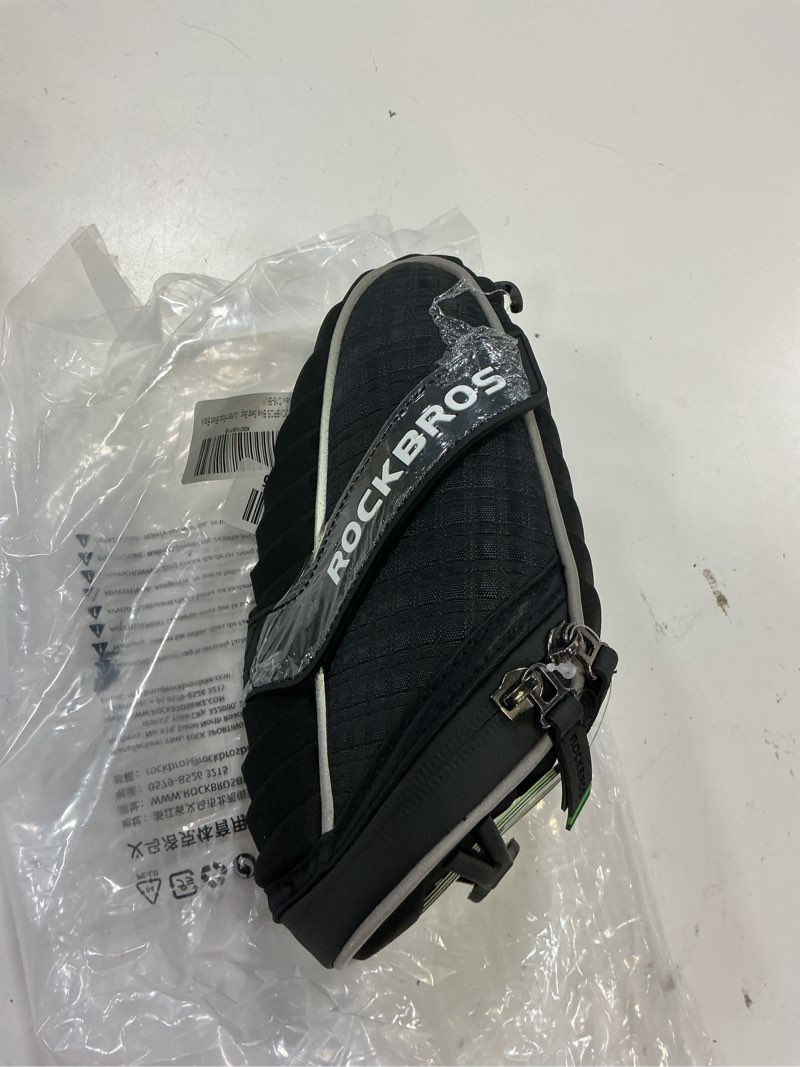 Condition photo showing Good Condition for rockbros bike seat bag, bicycle saddle bag under seat 3d shell cycling seat pack for mountain road bikes black