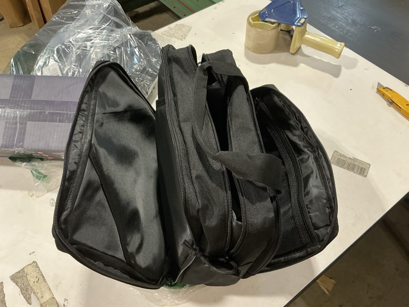 Condition photo showing Good Condition for pistol case, gun range bags for 2 pistols 6 magazines carrying shooting bag with lockable zipper for shooting range outdoor hunting with flag patch black