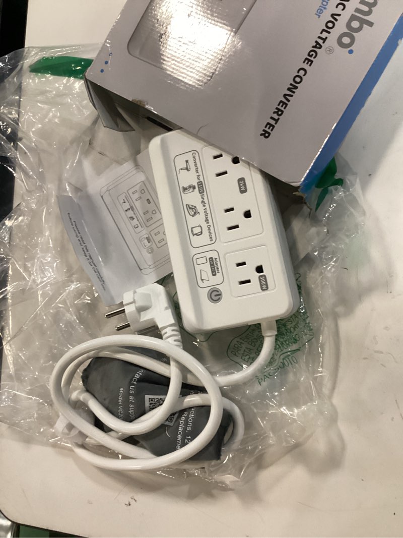 Condition photo showing Good Condition for mapambo 2000w voltage converter us to europe, 7 in 1 converter for european travel for hair dryer, kettles, coffee makers and etc. 220v to 110v converter for international travels (white)