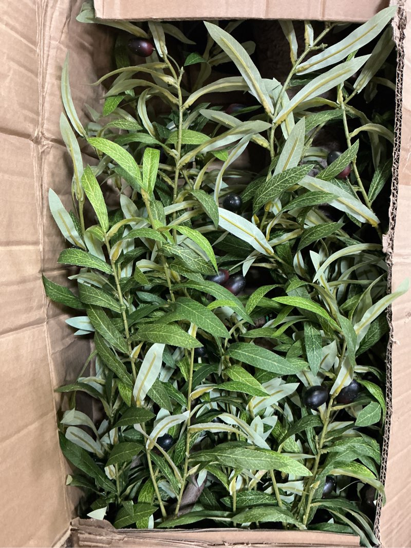 Condition photo showing New/Like New for feelead faux olive tree 10ft - tall artificial olive tree 10 feet indoor - large fake plants olive trees artificial indoor with natural wood trunk for home house office decor
