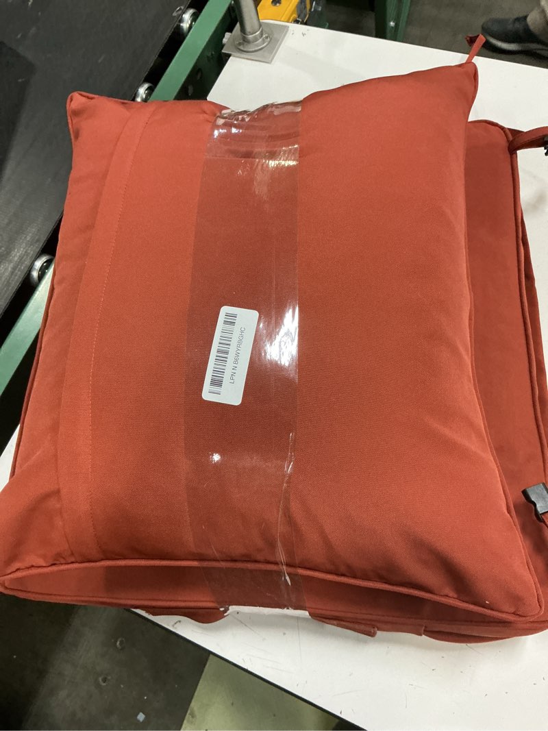Condition photo showing Good Condition for favoyard outdoor seat cushion set 19 x 19 inch waterproof & fade resistant patio furniture cushions with removable cover deep seat & back cushion with tie straps for chair sofa couch spice 19 x 19 inch